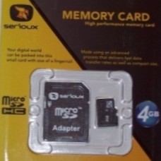 Card de memorie MicroSDHC 4GB Clasa 4 Serioux + Adaptor SD SFTF04AC04
